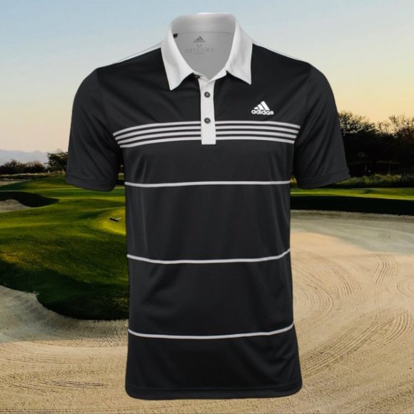 adidas Other - Adidas Climalite Mens Block Stripe Golf Polo Shirt